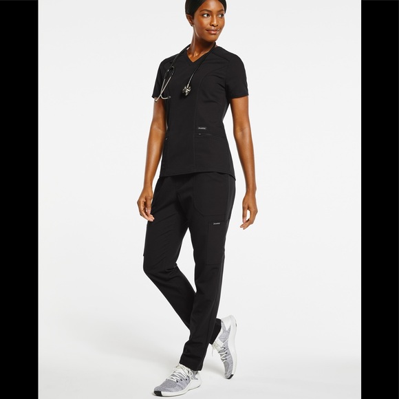 JAANUU Women's 8-Pocket Slim Cargo Pants scrubs LP - Picture 3 of 10